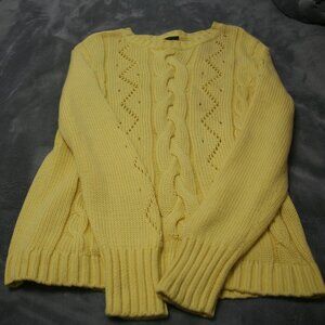 Talbots Women's Crewneck Sweater, Size M, Yellow